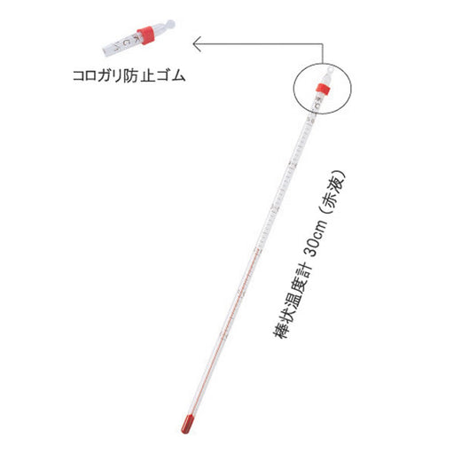 佐藤計量器 赤液棒状温度計（-20～50℃） 0230-00