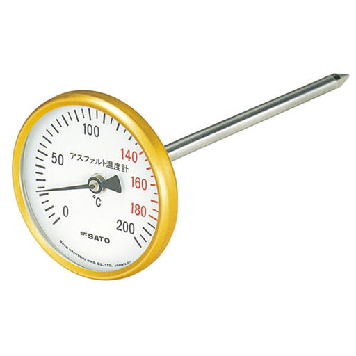 佐藤計量器 アスファルト用温度計 80mmφ/白 AT-80