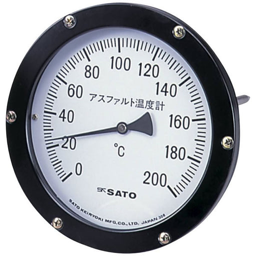 佐藤計量器 アスファルト用温度計　150mmφ/白 AT-150