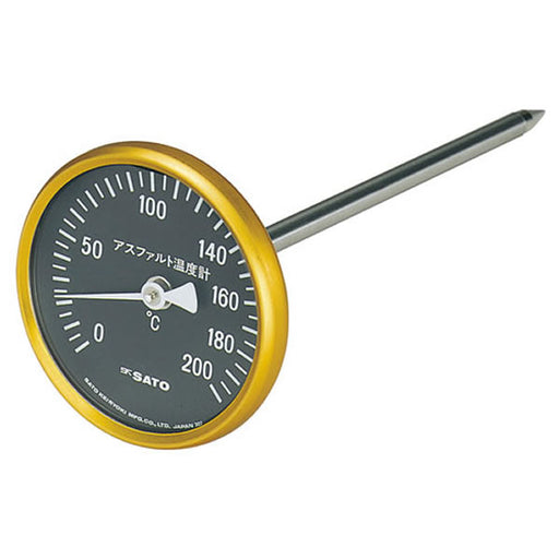 佐藤計量器 アスファルト用温度計 80mmφ/黒 AT-80K