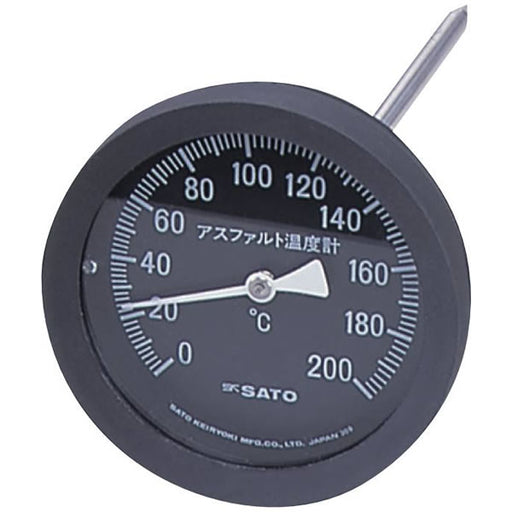 佐藤計量器 アスファルト用温度計　100mmφ/黒 AT-100K