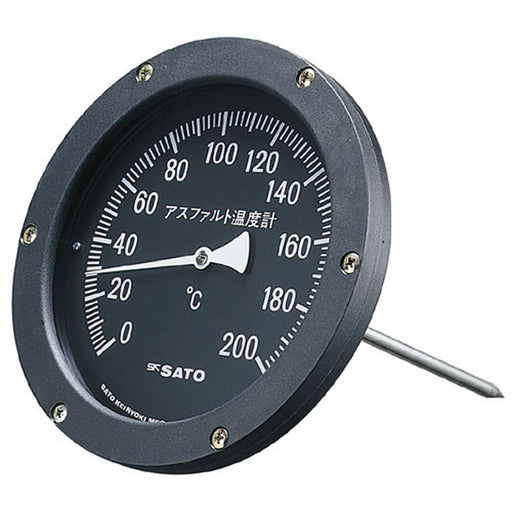 佐藤計量器 アスファルト用温度計 150mmφ/黒 AT-150K