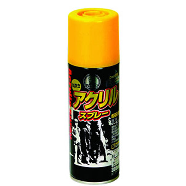 アサヒペン BIG　PROアクリルスプレー　黄/48本入 キイロ
