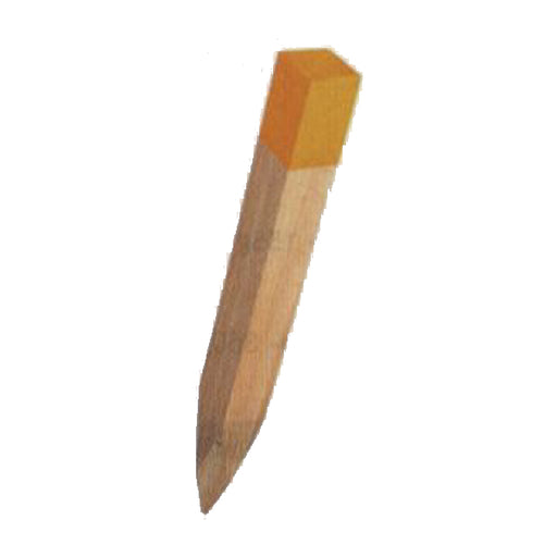 カクマル 木杭（60＊60＊450）黄12本入 W6045/黄