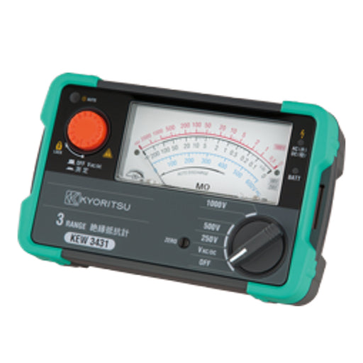 共立電気計器 3レンジ絶縁抵抗計（250V/500V/1000V） KEW3431