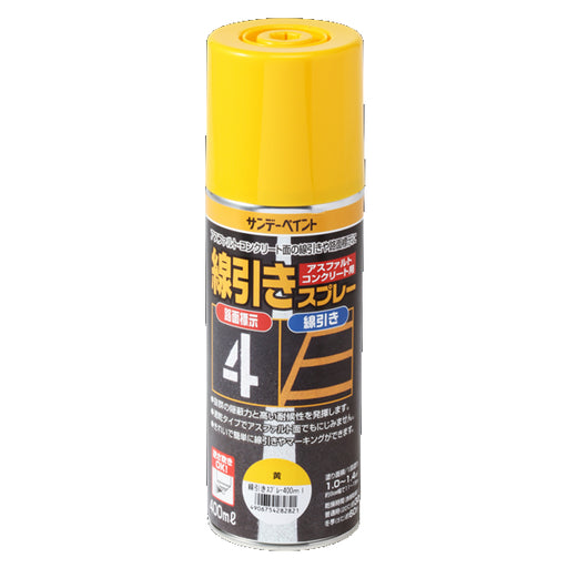 サンデーペイント 線引きスプレー　黄/12本入 SBS-Y