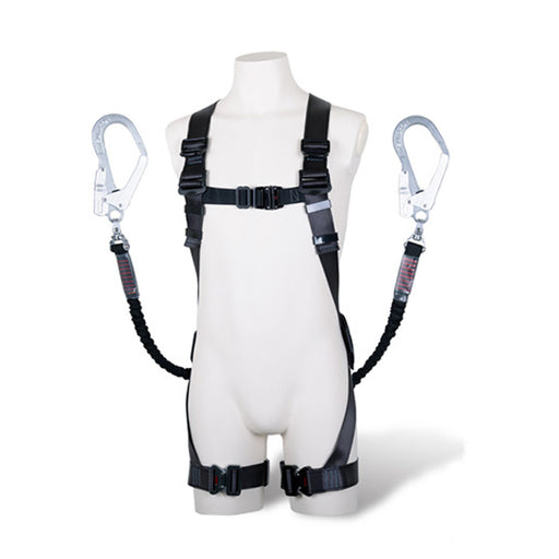  黒影ハーネス　ツインランヤード　ノビロン付　黒　Lサイズ TH-504-2NV93SV-OT-L