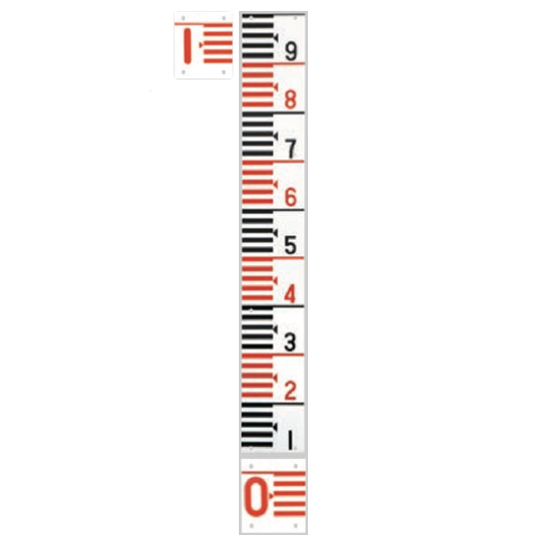 暁化学工業 電力型量水標プラス 鋼板900mm 電力型/プラス/1㎝目盛