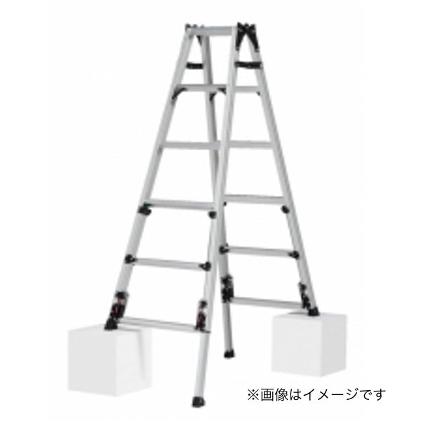 ピカコーポレイション 四脚アジャスト式はしご兼用脚立0.94-1.25m SCN-120B