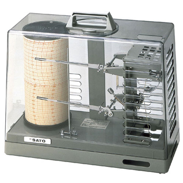 佐藤計量器 シグマⅡ型温湿度記録計 クォーツ式 7210-00