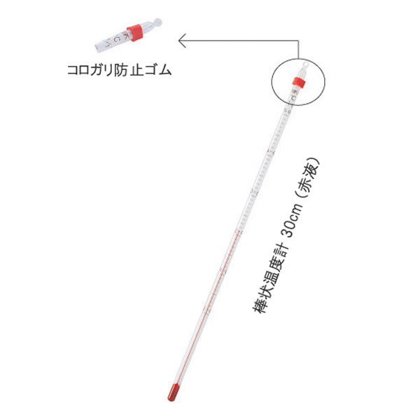 佐藤計量器 赤液棒状温度計(0~100℃) 0110-00