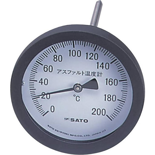 佐藤計量器 アスファルト用温度計 100mmφ/白 AT-100