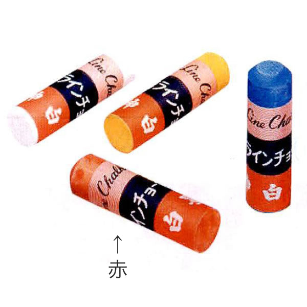 日本白墨工業 スポーツラインチョーク 12本入り LH-2 赤