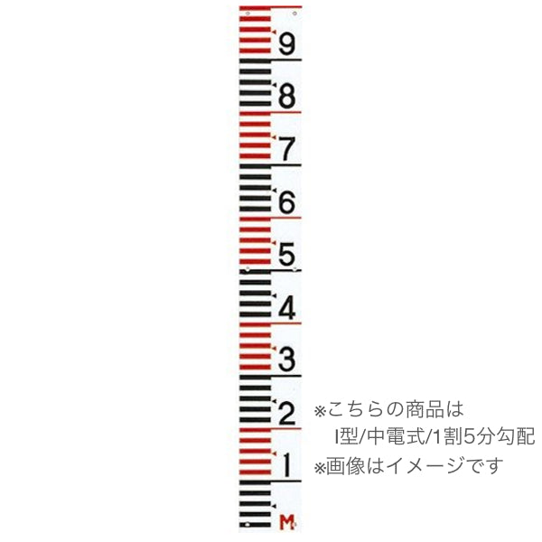  鋼板メラミン塗装量水標I型中電/1割5分勾 1割5分勾配