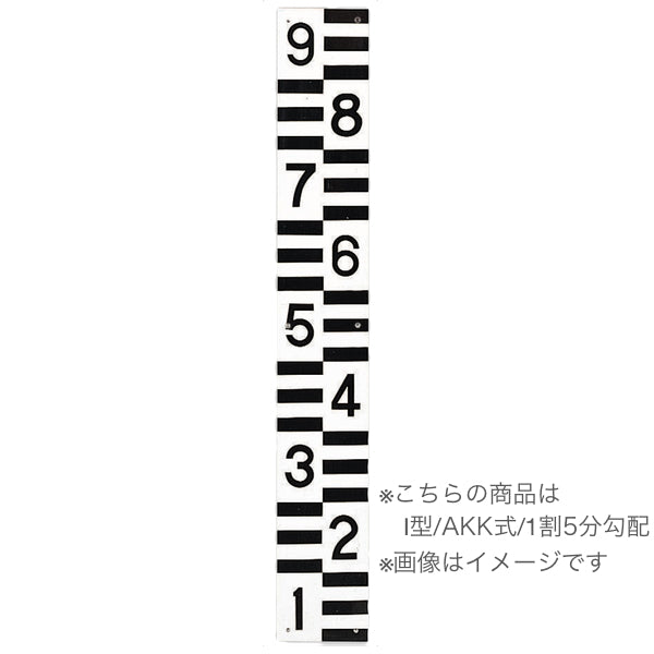  鋼板メラミン塗量水標I型AKK/1割5分勾 1割5分勾配